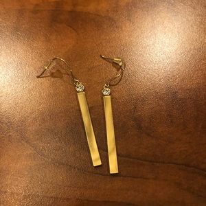 Gold costume drop earrings